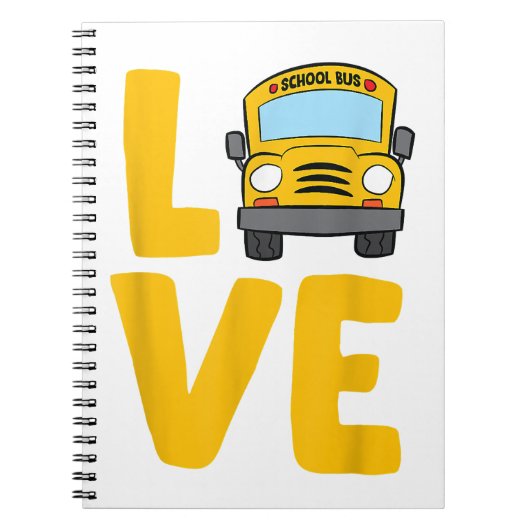 Schoolbus Busdriver Love School Notitieboek (Voorkant)