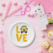 Schoolbus Busdriver Love School Papieren Bordje (Feest)