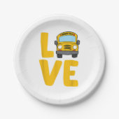 Schoolbus Busdriver Love School Papieren Bordje (Voorkant)