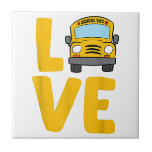 Schoolbus Busdriver Love School Tegeltje