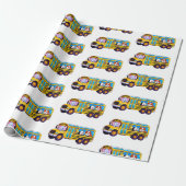 Schoolbus Cadeaupapier (Uitgerold)