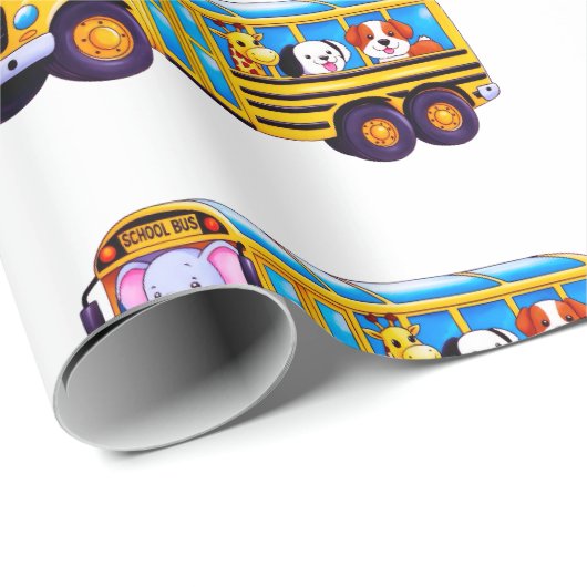 Schoolbus Cadeaupapier (Rol Hoek)