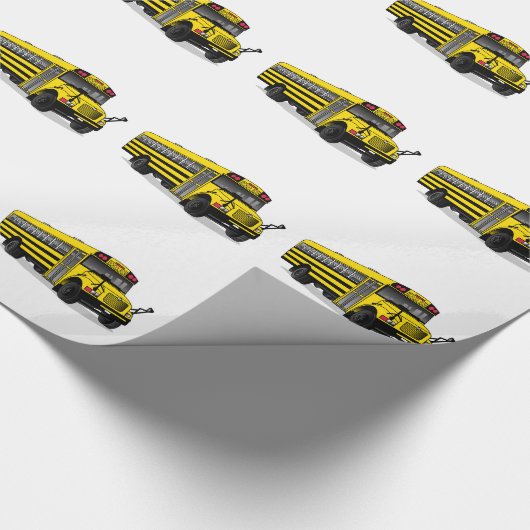 Schoolbus Cadeaupapier (Hoek)