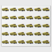 Schoolbus Cadeaupapier (Vlak)