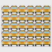 schoolbus cadeaupapier (Vlak)