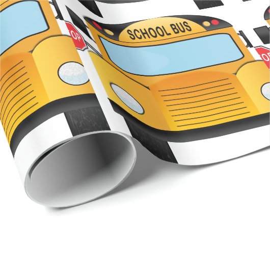 schoolbus cadeaupapier (Rol Hoek)