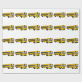 Schoolbus Cadeaupapier (Vlak)