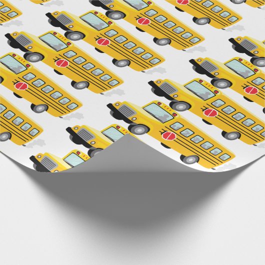 Schoolbus Cadeaupapier (Hoek)