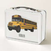 Schoolbus cartoon illustratie (Achterkant)