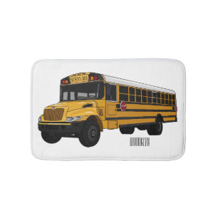Schoolbus cartoon illustratie badmat