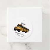 Schoolbus cartoon illustratie bedankjes labels (In situ)