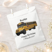 Schoolbus cartoon illustratie bedankzakje (Geknipt)