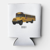 Schoolbus cartoon illustratie blikjeskoeler (Voorkant)