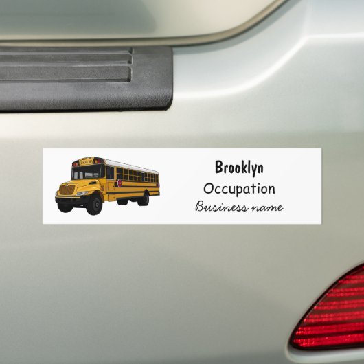 Schoolbus cartoon illustratie bumpersticker (Op auto)