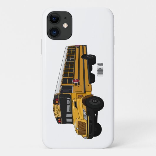 Schoolbus cartoon illustratie Case-Mate iPhone case (Achterkant)