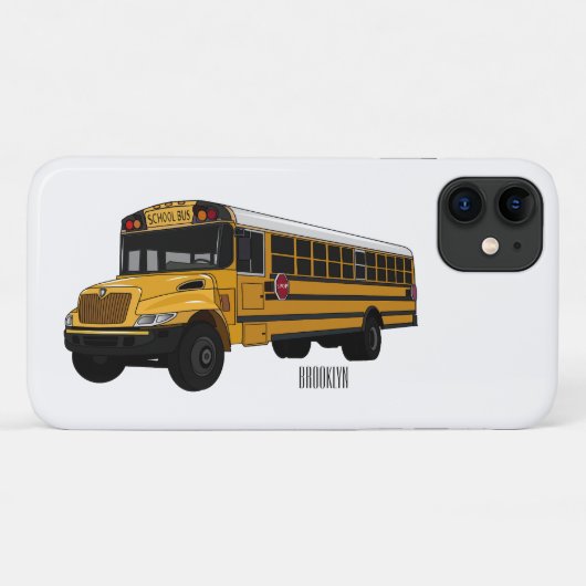 Schoolbus cartoon illustratie Case-Mate iPhone case (Achterkant (horizontaal))