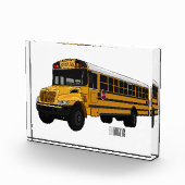 Schoolbus cartoon illustratie fotoblokken (Rechts)