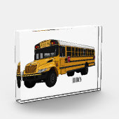 Schoolbus cartoon illustratie fotoblokken (Links)