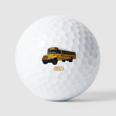 Schoolbus cartoon illustratie golfballen (Voorkant)