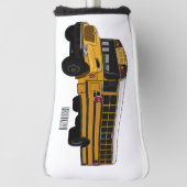 Schoolbus cartoon illustratie golfheadcover (Draai 90)