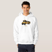 Schoolbus cartoon illustratie hoodie (Voorkant volledig)