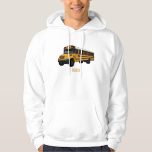 Schoolbus cartoon illustratie hoodie