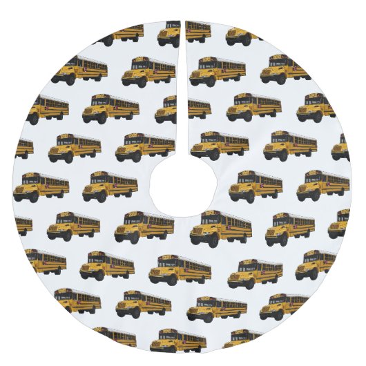 Schoolbus cartoon illustratie kerstboom rok (Voorkant)