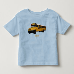 Schoolbus cartoon illustratie kinder shirts