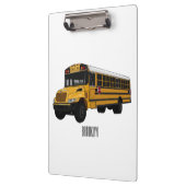 Schoolbus cartoon illustratie klembord (Links)