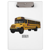 Schoolbus cartoon illustratie klembord (Voorkant)