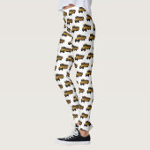 Schoolbus cartoon illustratie leggings (Links)