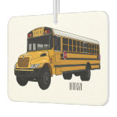 Schoolbus cartoon illustratie luchtverfrisser (Links)