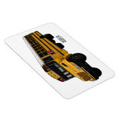 Schoolbus cartoon illustratie magneet (Rechterzijde)