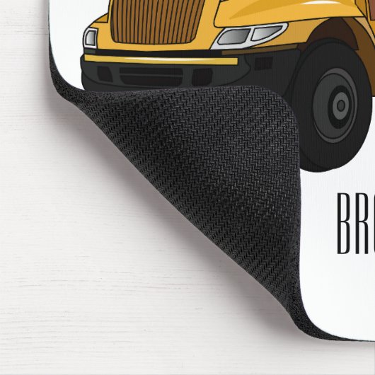 Schoolbus cartoon illustratie muismat (Hoek)