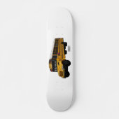 Schoolbus cartoon illustratie persoonlijk skateboard (Voorkant)