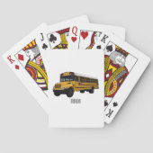 Schoolbus cartoon illustratie pokerkaarten (Achterkant)