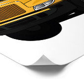 Schoolbus cartoon illustratie poster (Hoek)