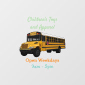 Schoolbus cartoon illustratie raamsticker (Vel)