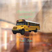 Schoolbus cartoon illustratie raamsticker (Vel 2)