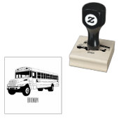 Schoolbus cartoon illustratie rubberstempel (Gestempeld)