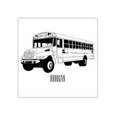Schoolbus cartoon illustratie rubberstempel (Afrduk)