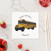 Schoolbus cartoon illustratie servet (Insitu)