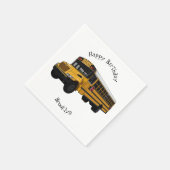 Schoolbus cartoon illustratie servet (Hoek)