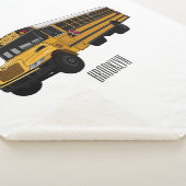 Schoolbus cartoon illustratie sherpa deken (3/4)