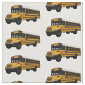 Schoolbus cartoon illustratie stof (Close Up)