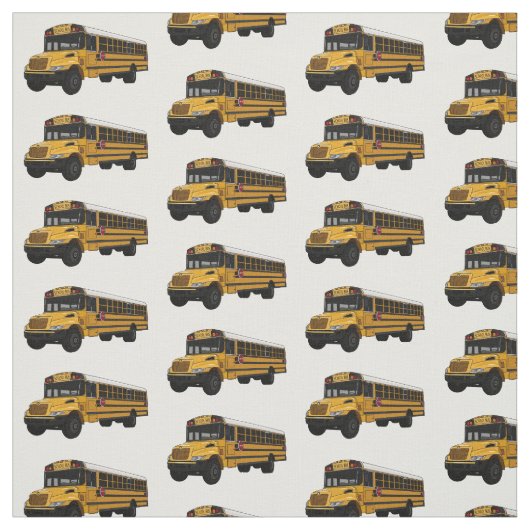 Schoolbus cartoon illustratie stof (Swatch)