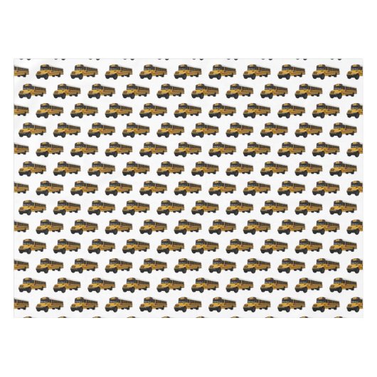 Schoolbus cartoon illustratie tafelkleed (Voorkant (Horizontaal))