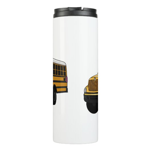 Schoolbus cartoon illustratie thermosbeker (Achterkant)