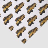 Schoolbus cartoon illustratie tissuepapier (Detail)