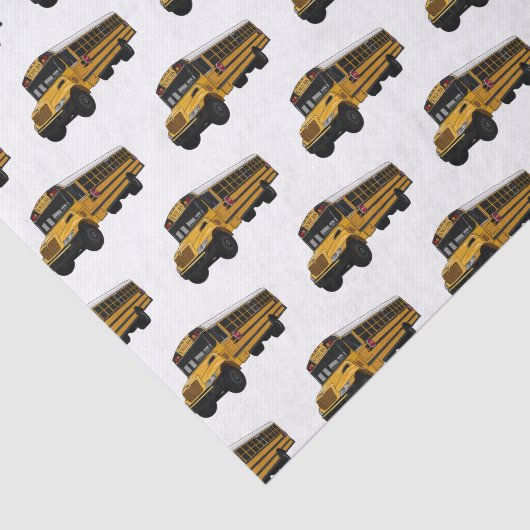 Schoolbus cartoon illustratie tissuepapier (Detail)